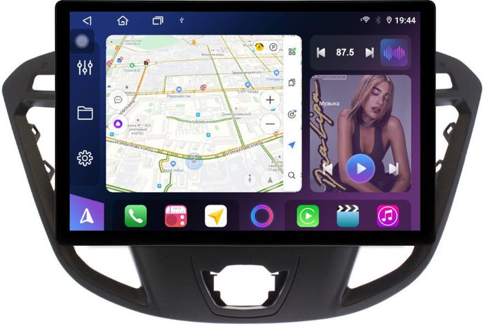 Магнитола для Ford Transit Custom, Tourneo Custom 2012-2019 - FarCar GX877 монитор 13" 2K QLED на Android 13, Быстрая, CarPlay, 4G SIM-слот