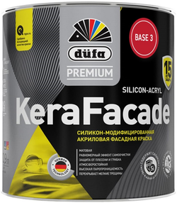 Краска фасадная акриловая силикон-модифицированная Dufa Premium Kerafacade матовая база 3 0,9 л