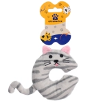 Игрушка для кошек мягкая «Котик», цвет серый, с пищалкой, 9,4*11,5см✦