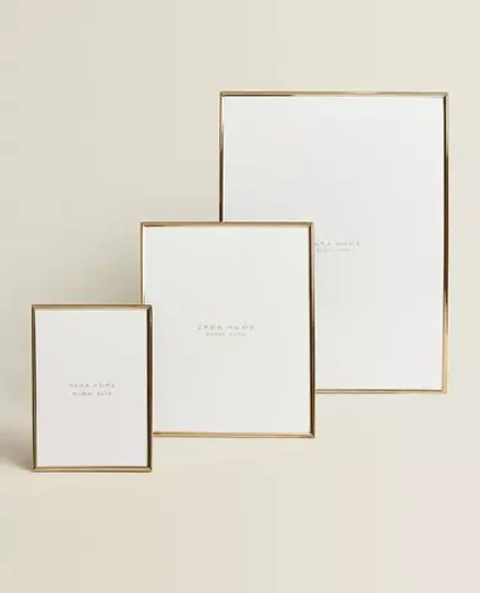 ZARA HOME МЕТАЛЛИЧЕСКАЯ РАМКА ДЛЯ ФОТОГРАФИЙ, ЗОЛОТИСТЫЙ