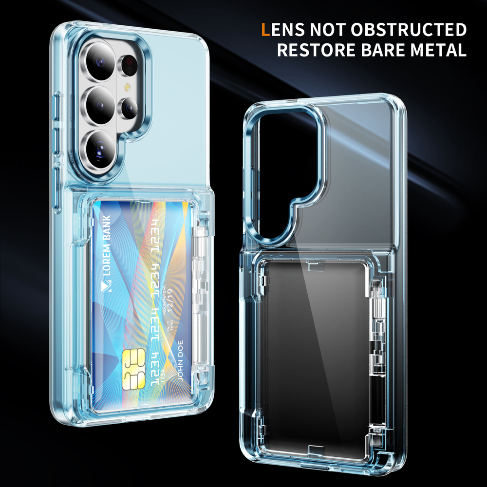Прозрачный чехол Lumen Case с подставкой 2‑в‑1 и отделением для карт: Samsung Galaxy S25 Ultra