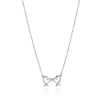Подвеска из серебра с бриллиантом, Tiffany💠 любящие сердца Paloma Picasso.✨Exclusive✨В наличии