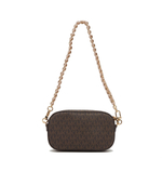 кожаная сумка через плечо 2в1 jet set logo Michael Kors - коричневый(32R3GJ6C4L)