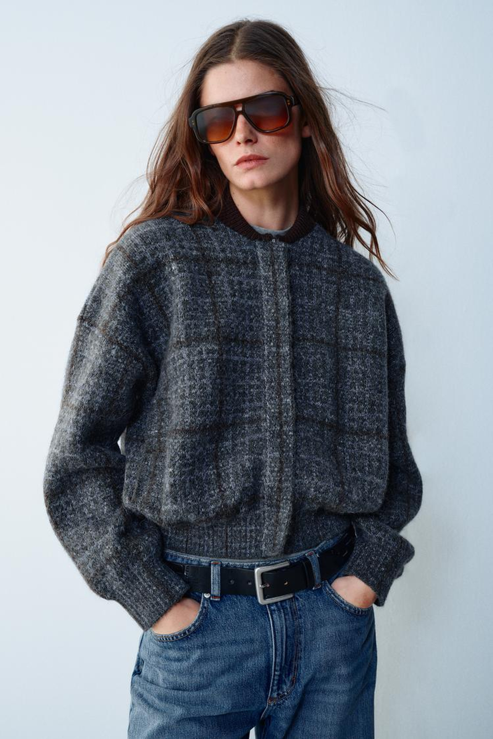 ZARA БОМБЕР В КЛЕТКУ, РАЗНОЦВЕТНЫЙ