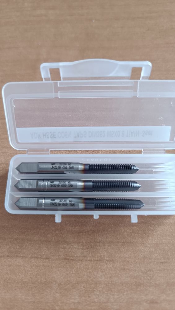 Метчик компл. DIN-352/3 М5 HSSE INOX ADK235-050 TiALN Метчик компл. DIN-352/3 М5 HSSE INOX ADK235-050 TiALN