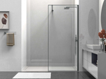 Душевая перегородка Волк-Ин (Walk-In) VSW-1HS900CLGM, 900*2000, вороненая сталь, стекло прозрачное,