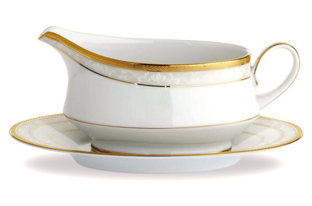 Соусник с подставкой 500мл Noritake Хэмпшир золотой кант
