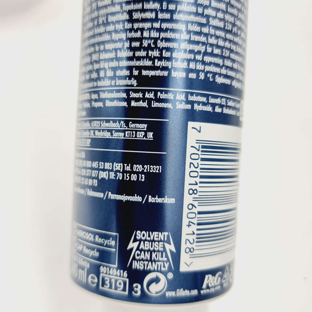 Gillette PRO Sensitive Shave Mousse Пена для бритья для чувствительной кожи, 240 мл