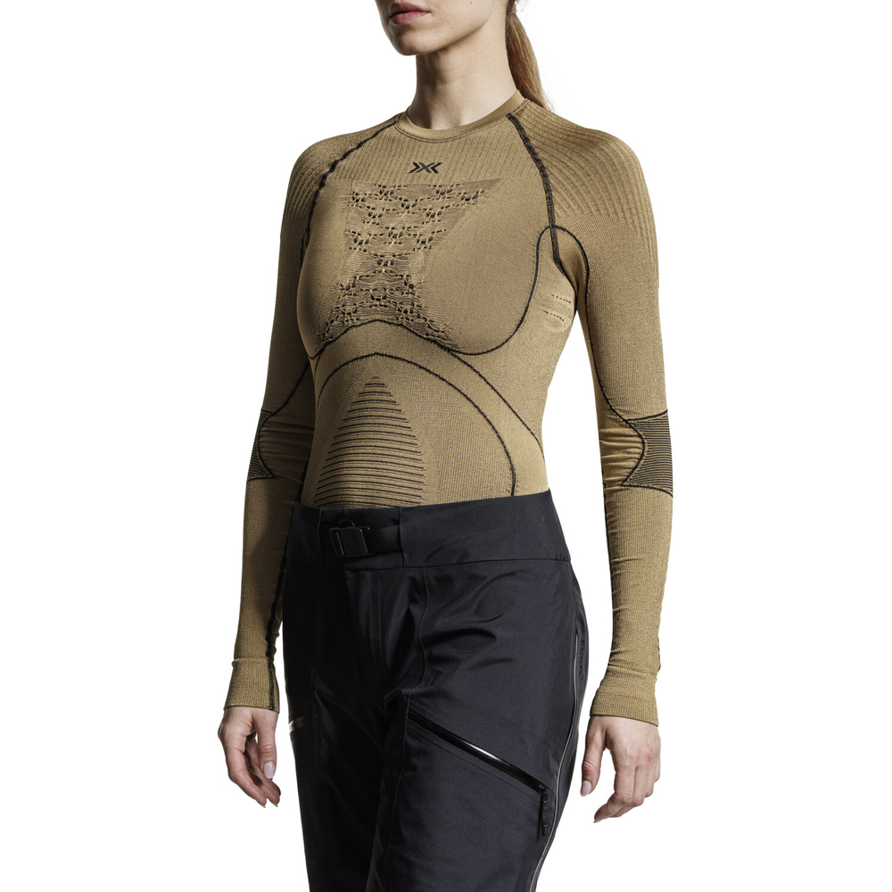 Лонгслив женский X-Bionic Radiactor 4.0 Shirt Lg Sl Gold/Black