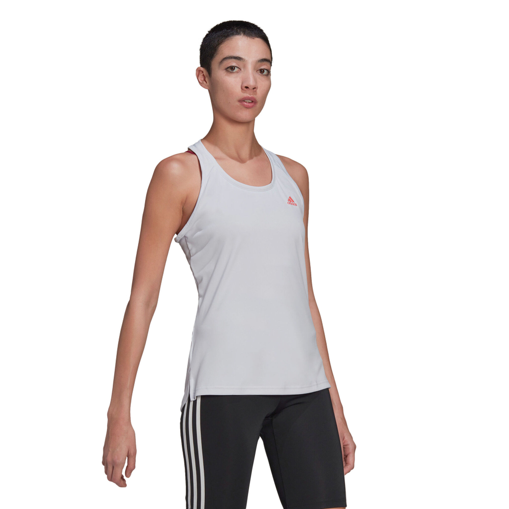 Женская теннисная майка adidas 3-Stripes Tank Top Women - Grey, Pink
