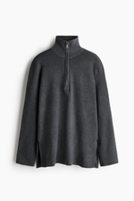 Тонкий трикотажный джемпер на молнии - H&M