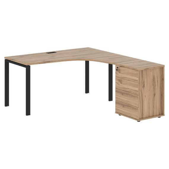 Стол эргономичный с тумбой EUCET 1518(R)  1560х1880х750 EDIS