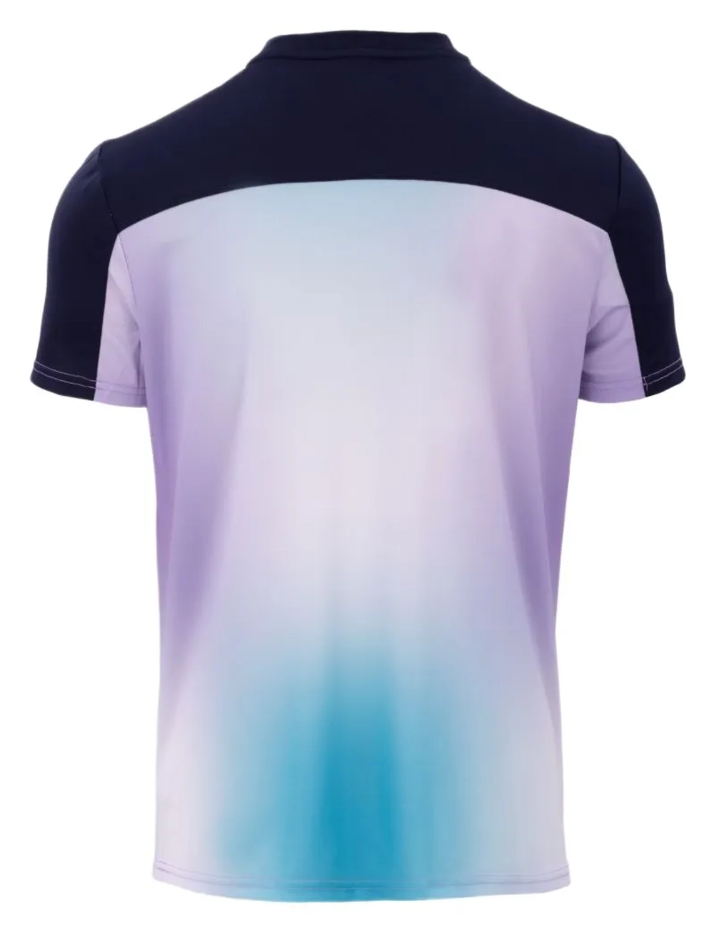 Мужское теннисное поло Fila Henley Taavi - lavender/aqua blue graphic comb