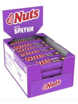 Шоколадные батончики Натс Брауни 60 г * 24 шт