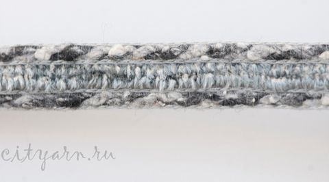 Тесьма бархатная, цвет серебристо-голубой, B11155/9, ширина 1 см, цена указана за 50 см.