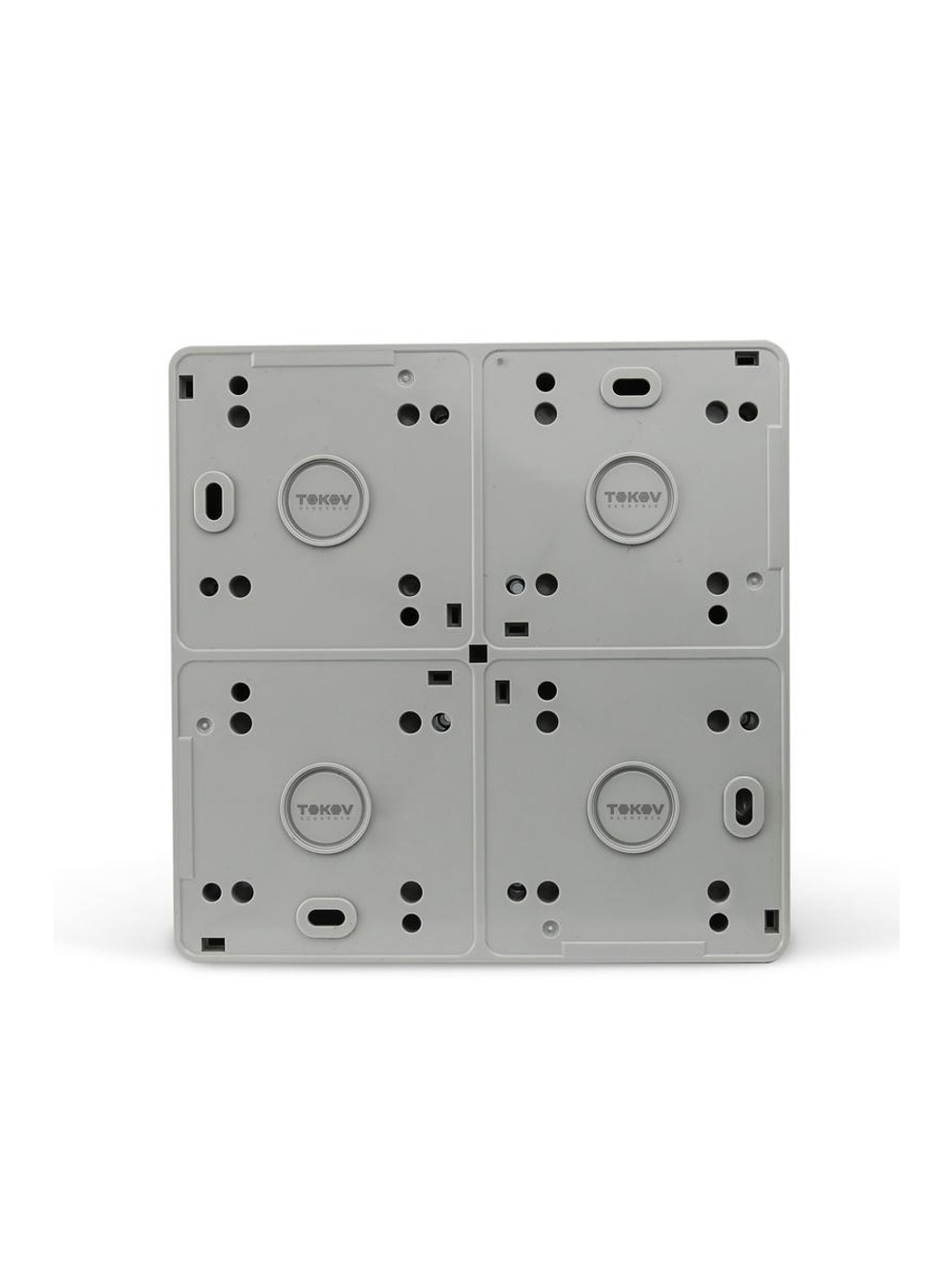 Розетка 4-м ОП Nix 16А IP54 250В с заземл. с прозр. крышкой сер. TOKOV ELECTRIC TKE-NX-R4Z-C06T-IP54