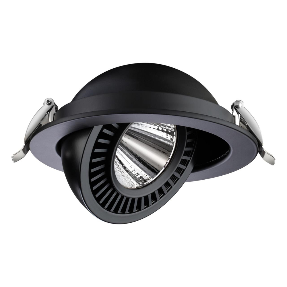 358818 SPOT NT21 530 черный Светильник встраиваемый светодиодный IP20 LED 18W 1600Лм 4000K 220V GESSO