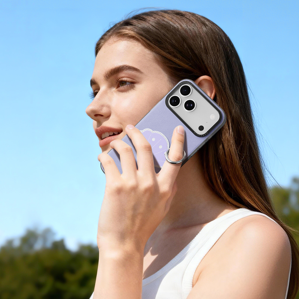 Чехол фиолетового цвета (Shell Edition) для iPhone 17 Pro Max, серия Luvy Series (со съемным ремешком) от Dux Ducis