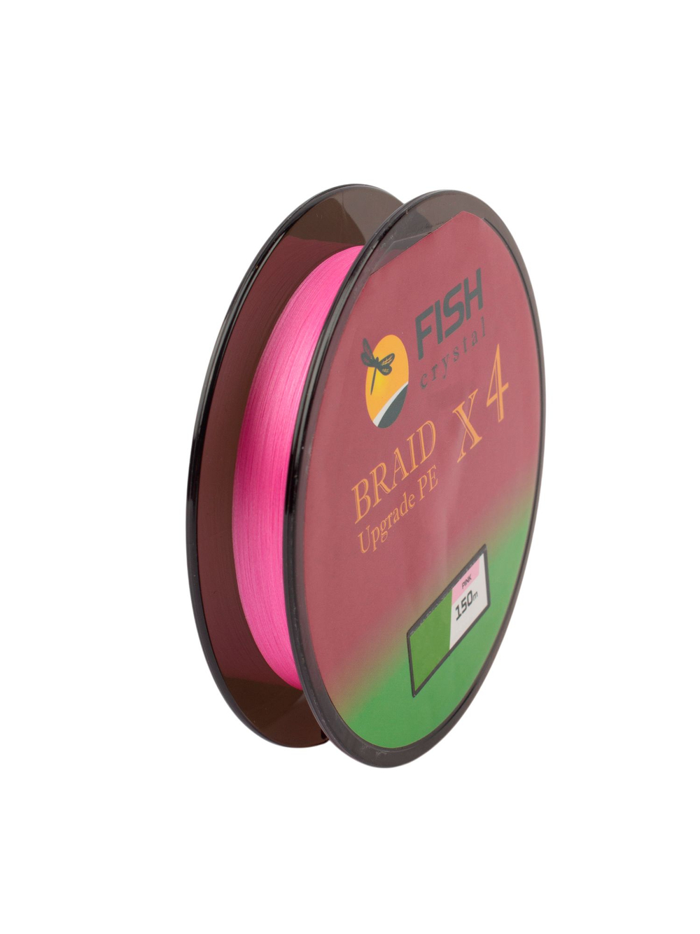 Плетеный шнур для рыбалки Fish Crystal BRAID UPGRADE PE X4 150 м, розовый, 0.07 мм, 2.25 кг
