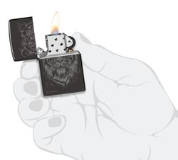 Зажигалка Zippo Big Cat с покрытием High Polish Black (48935) 5