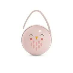 Футляр для двух сосок Suavinex Owl с ручкой для подвешивания Розовый