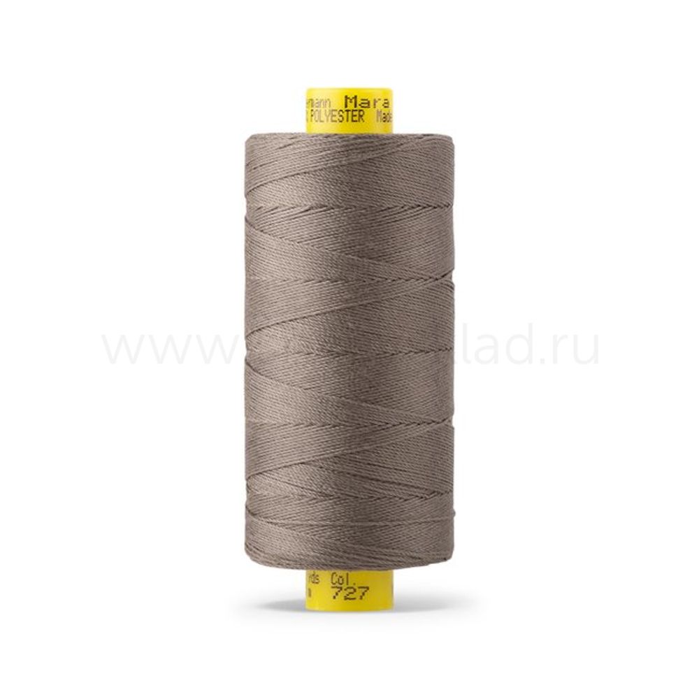 Нитка Gutermann Mara 30 (300 метров), 1 кат., для отстрочки | 727 дымч. серо-зеленый
