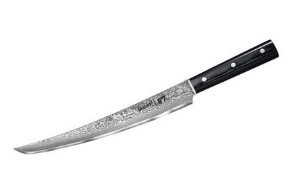 Нож кухонный для нарезки слайсер Tanto 23см Samura 67 Damascus