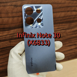Крышка для Infinix Note 30 (X6833) Оригинальная (заднее стекло) цвет: Чёрный / Синий