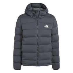 Мужская теннисная куртка Adidas Helionic Stretch Hooded Down - black