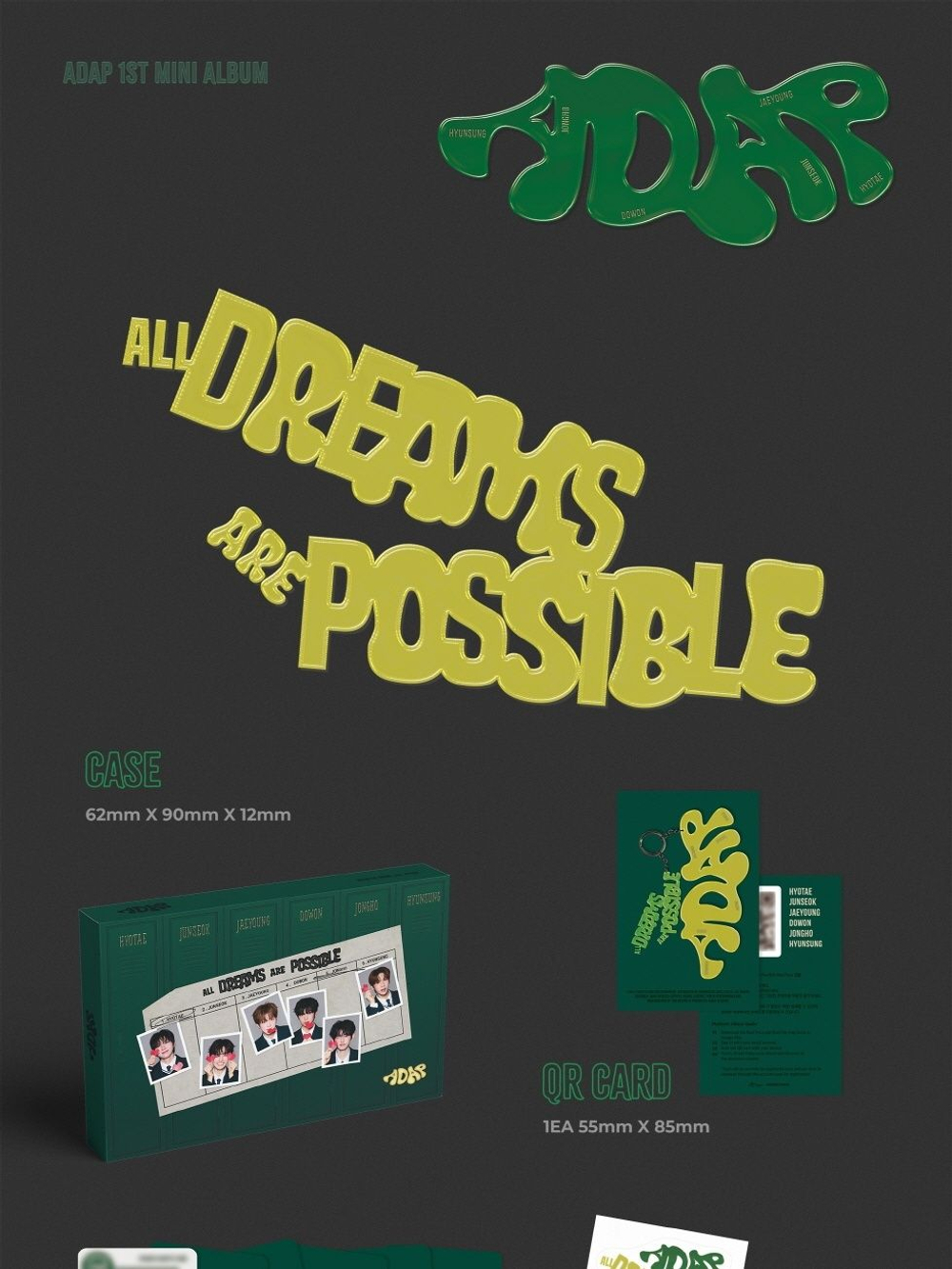 (ПРЕДЗАКАЗ) Альбом ADAP - ALL DREAMS ARE POSSIBLE 1st Mini Album PLATFORM Version