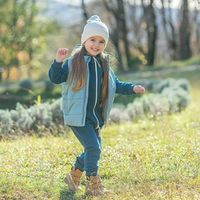 Шапка хлопковая двухслойная с отворотом "Молоко"