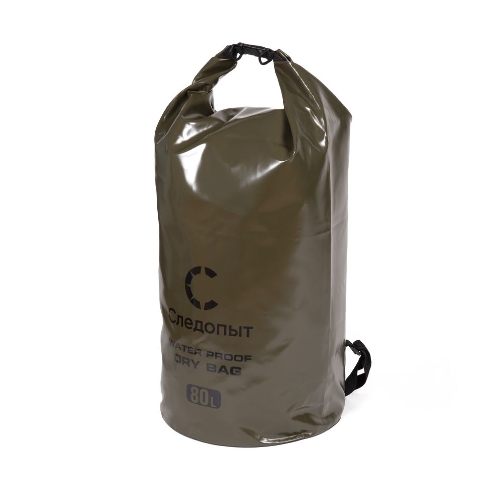 Гермомешок "СЛЕДОПЫТ - Dry Bag",с лямками, 80 л,ПВХ, цв. хаки/25/