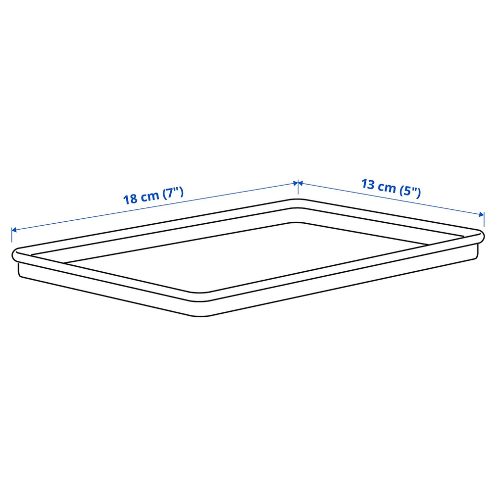 IKEA KUGGIS  (ИКЕА КУГГИС)  -  Крышка - светло-серый 13x18 см