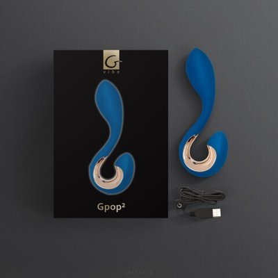Вибратор Gvibe Gpop 2 Indigo Blue 12.5 см, синий