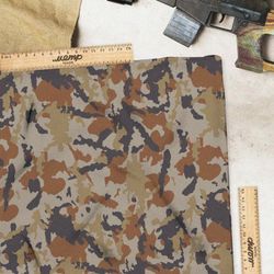 Ткань шифон корчневый хаки