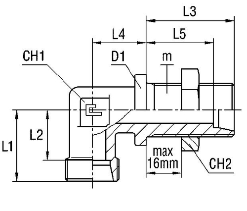 Соединение PD90 DL18 26х1.5 (корпус)