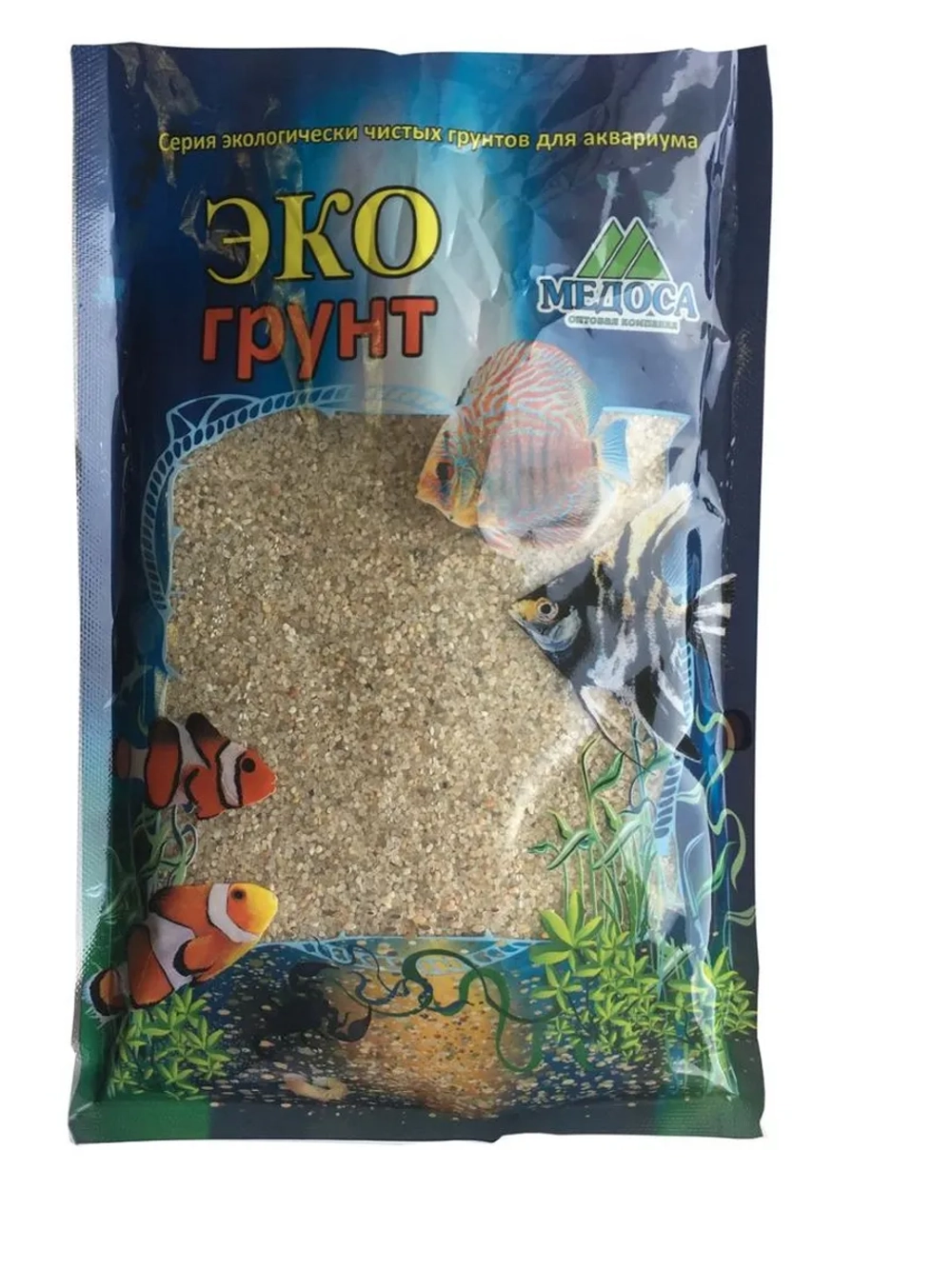 Грунт для аквариума кварцевый Куба-1 0,8-1,4мм, 3,5кг