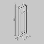 Ландшафтный светильник Портал / Porte 3000К 5Вт IP54, O481FL-L7B3K. TM Maytoni