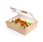 Контейнер бумажный ECO SALAD 1000 мл с окном 190x150x50 мм, крафт 23800