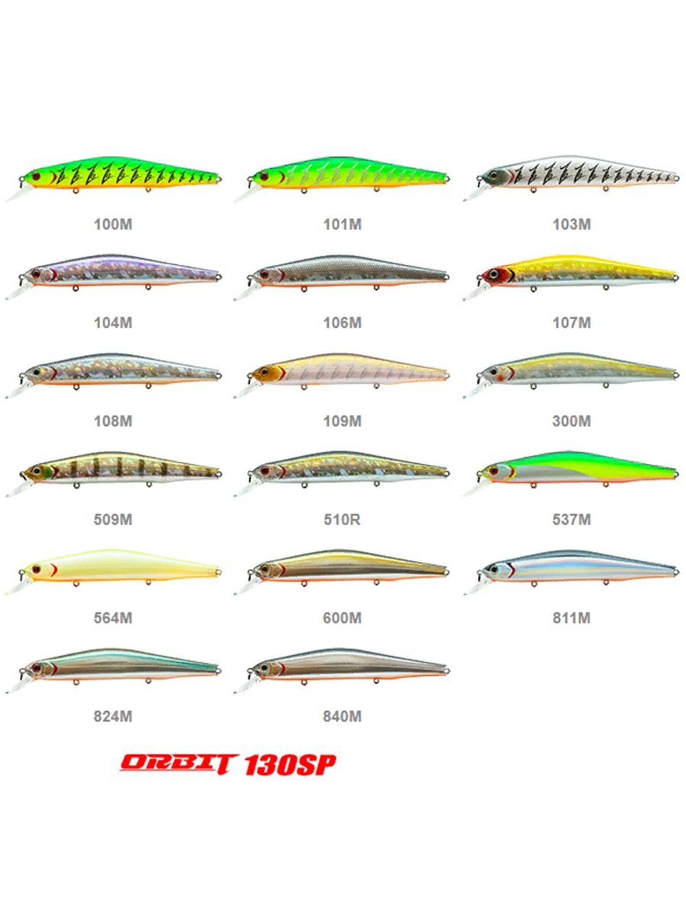 Воблер для рыбалки ZIPBAITS Orbit 130 SP-SR, 133мм, 24.7гр., заглубление 0.8-1.4м., цвет 109M, суспендер