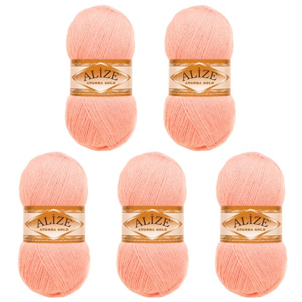 Пряжа Alize (Ализе) Angora Gold / уп.5 мот. по 100 г, 550м, 363 светло-розовый A