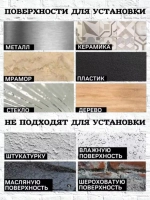 полка в ванную без сверления угловая
