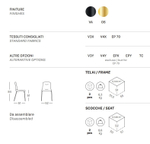 Стул с обивкой Scab Design Alice Pop, золотой, коричневый