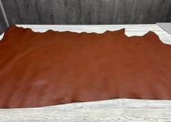 Фото целой шкуры натуральной кожи Этруско цв. Коньячный / Etrusco Cognac, толщ. 1,2-1,4 мм