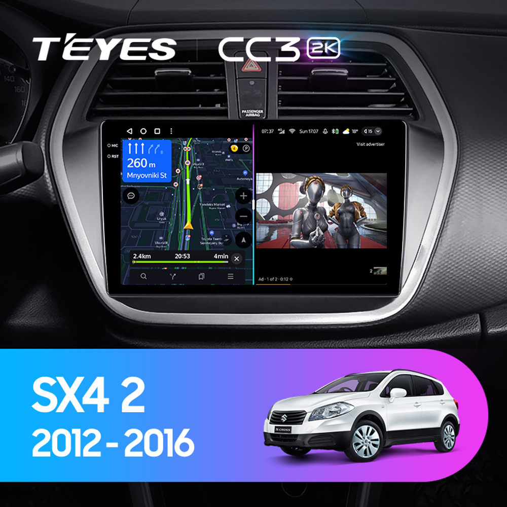 Teyes CC3 2K 9"для Suzuki SX4 2012-2016