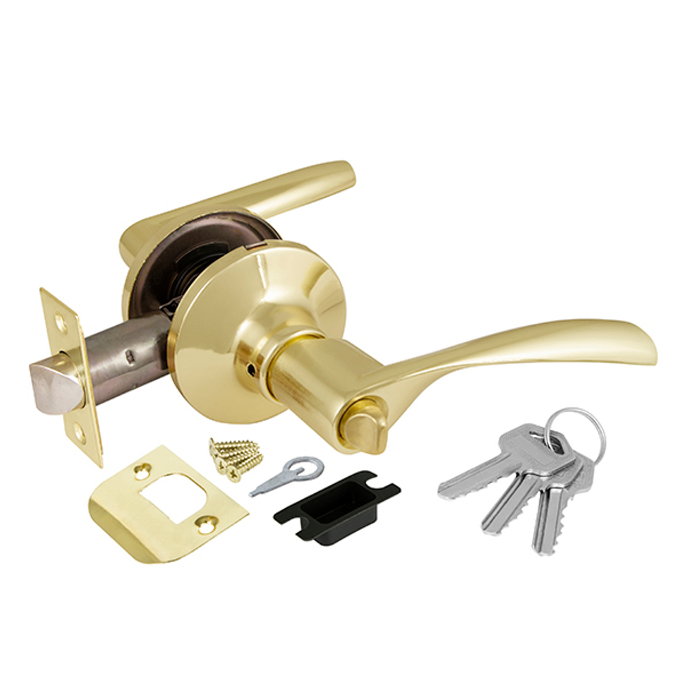 Ручка защелка DK610 PB-ET (6010 PB-E) (кл./фик.) золото