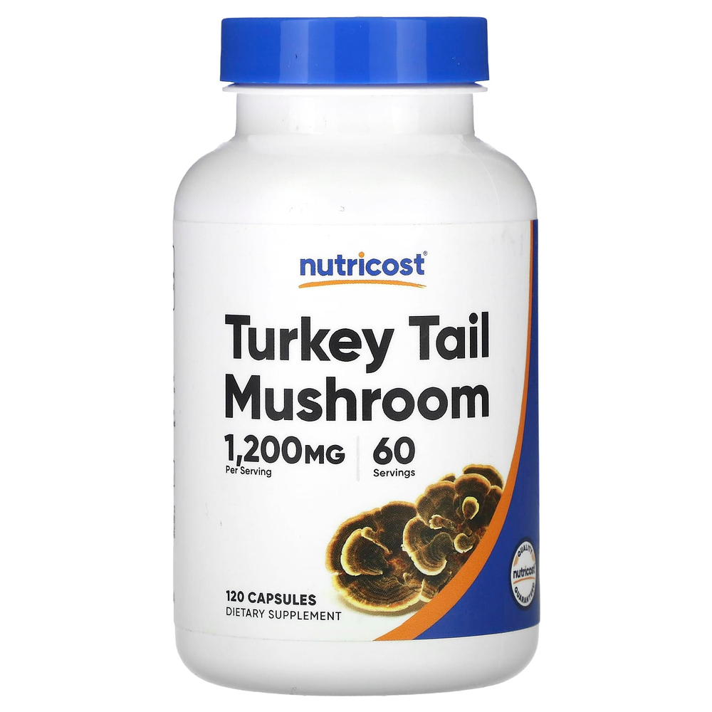 Nutricost, Турецкий гриб, 120 капсул (600 мг на капсулу)