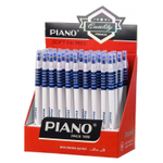 Ручка шариковая, масляная, Piano, синие чернила, серия "Premium", белый корпус, 50 шт