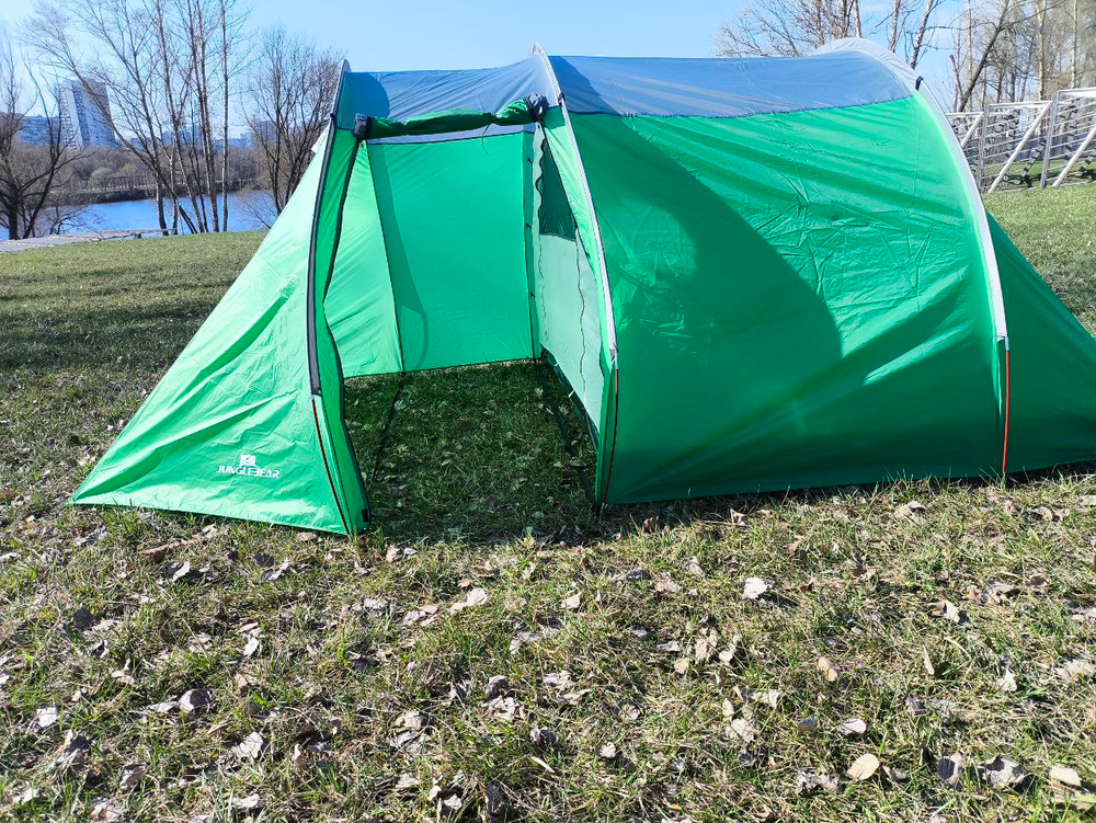 Туристическая палатка с просторным тамбуром, 3-х местная Nature camping 1908-3CD, для походов, кемпинга, рыбалки, дачи