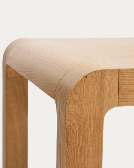 Раздвижной стол Erisia из массива дуба с натуральной отделкой, 180 (230) x 90 см